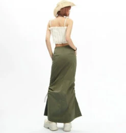 Adjustable Drawstring Midi Cargo Skirt -Modern Wear Shop bde3047d58629dc59b3cbff5aef6292e