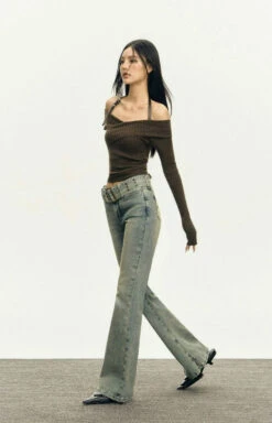 Halter Neck Ribbed Knit Long Sleeve Top 20 Halter Neck Ribbed Knit Long Sleeve Top -Modern Wear Shop bde49e9a44cdc04e56759fbea227ce1e