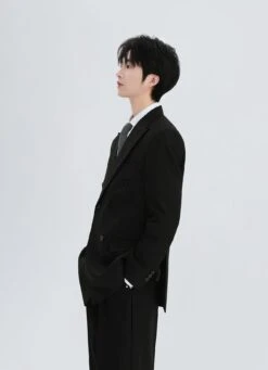 Double-Breasted Oversized Textured Blazer With Peak Lapel -Modern Wear Shop bdf76f0622d05e1f444ff5618caae2c4 topaz enhance 2x