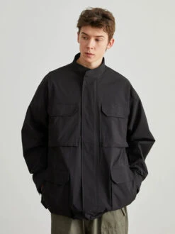 Utility Jacket With Stand Collar And Patch Pockets 20 Utility Jacket With Stand Collar And Patch Pockets -Modern Wear Shop be3fb937c1a3c8165e4a85b7069d72a3