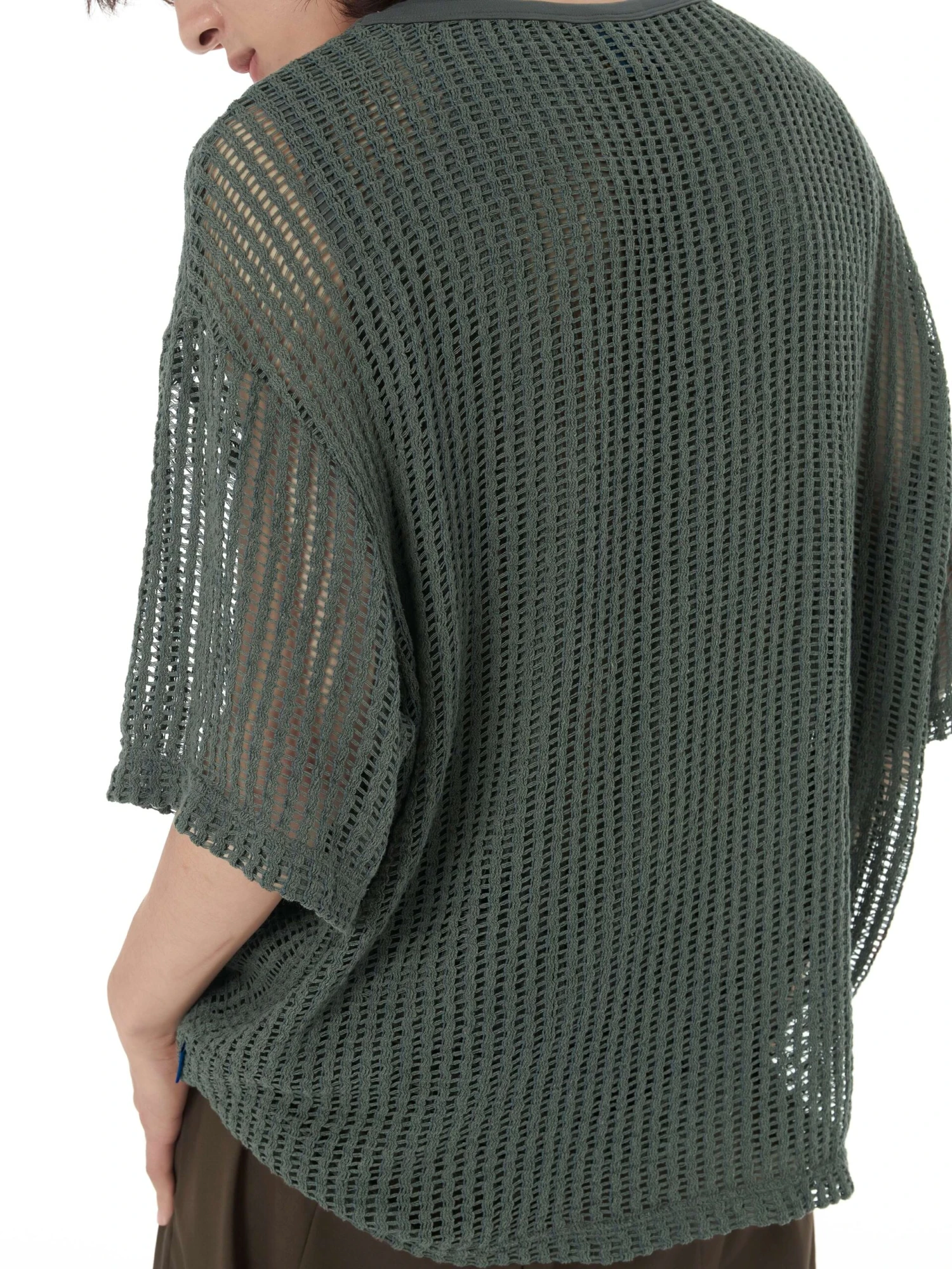 Open Knit Drop Shoulder Shirt 5 Open Knit Drop Shoulder Shirt - Image 5