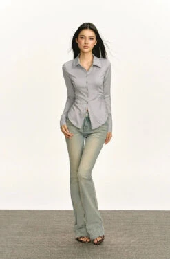 Classic Button-Up Long Sleeve Blouse -Modern Wear Shop bf29ab02cca8ab3342ac3bb66d11f46f