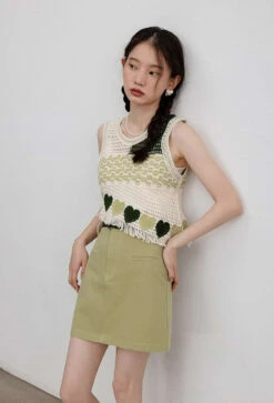 Asymmetric Color Block Sleeveless Knit Top -Modern Wear Shop bf498b4a2b12ab672f686f222c8680a4