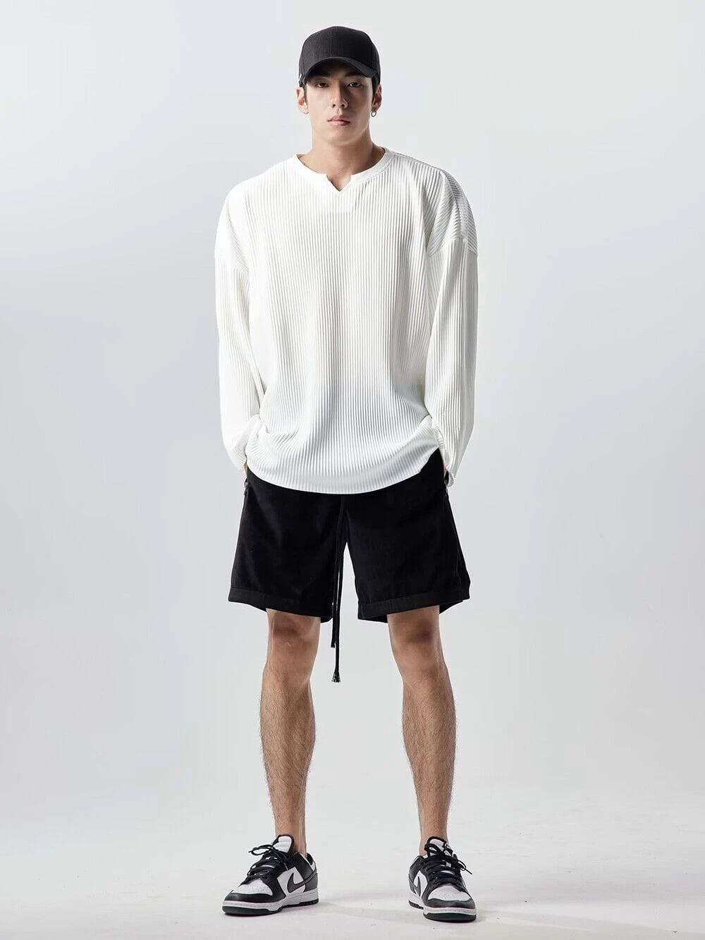Oversized Ribbed Long Sleeve Shirt 7 Oversized Ribbed Long Sleeve Shirt - Image 7