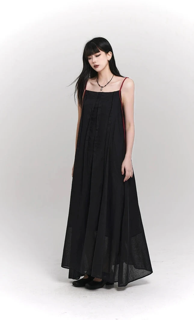 Spaghetti Strap Asymmetrical Hem Maxi Dress 7 Spaghetti Strap Asymmetrical Hem Maxi Dress - Image 7