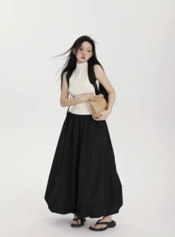 High-Waisted Balloon Maxi Skirt With Pockets 11 High-Waisted Balloon Maxi Skirt With Pockets -Modern Wear Shop bfea0f2aef62242c173e5d90facfea0a
