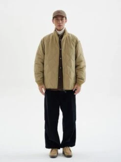 Quilted Zip-Up Jacket With Stand Collar -Modern Wear Shop c02a19a3c2454e057526518333184f29