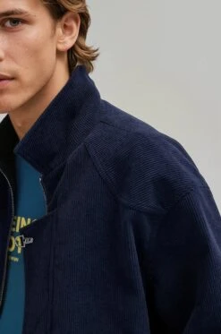 Fireman Clasp-Buckle Corduroy Collared Jacket -Modern Wear Shop c077f44c6ed6d9ee35f6e04489b32d68