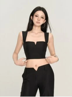Sleeveless Sweetheart Neckline Extra-Cropped Top 20 Sleeveless Sweetheart Neckline Extra-Cropped Top -Modern Wear Shop c09009bfe9c552dbe643d1446a5103b4