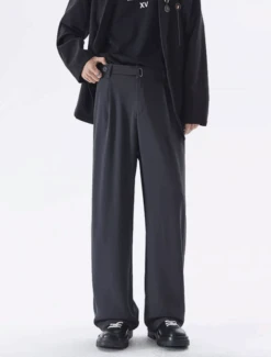 Wide Leg Tailored Lightweight Trousers With Belt Detail 22 Wide Leg Tailored Lightweight Trousers With Belt Detail -Modern Wear Shop c0a61883a8c796f1e7e6643c3998e511