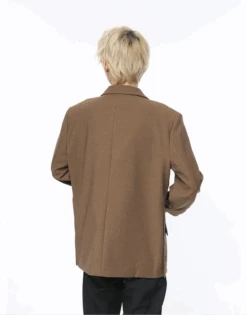 Structured Single-Breasted Retro Oversized Blazer -Modern Wear Shop c0b4d8a938d6047462d4fb2b51d28919