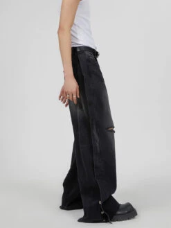 Vintage Washed Knee Ripped Wide-Leg Denim Jeans 16 Vintage Washed Knee Ripped Wide-Leg Denim Jeans -Modern Wear Shop c126ea147e5da22f691f4797254f7706