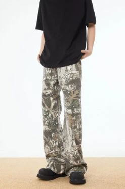 Camo Print Wide-Leg Drawstring Trousers -Modern Wear Shop c2f1b9c70f890bc4c8d826b16dc6e045