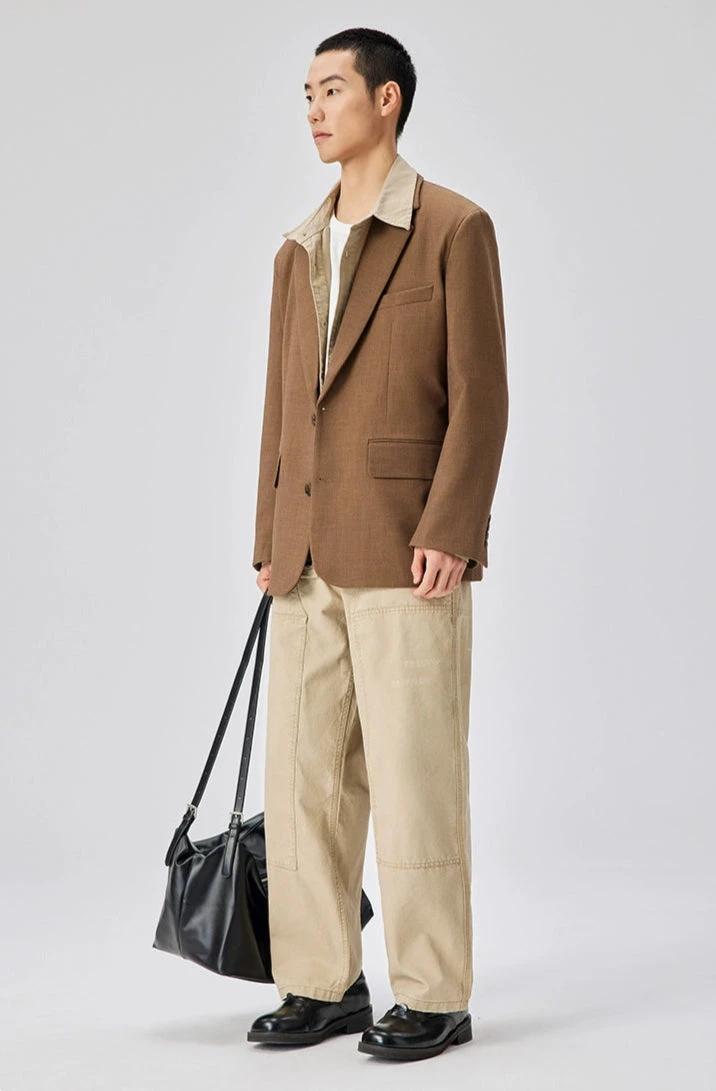 Single Breasted Blazer With Side Button Detail And Notch Lapel 6 Single Breasted Blazer With Side Button Detail And Notch Lapel - Image 6