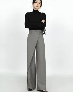 High-Waist Wide-Leg Pareo Tailored Pants -Modern Wear Shop c4379f09b7242a9983b1784b806424d7