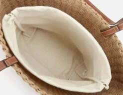 Woven Straw Shoulder Tote With Leather Straps -Modern Wear Shop c4db2a558b6cabdf3bfbb6dd26916f3d