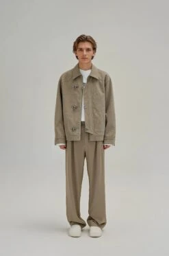 Fireman Clasp-Buckle Corduroy Collared Jacket -Modern Wear Shop c5630efe8dcea20fd6dc295327312268