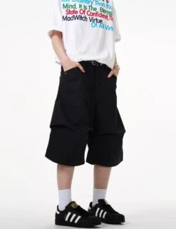 Wide-Leg Utility Knee-Length Capri Shorts -Modern Wear Shop c5902c3718a7894332de69e8c2bacef5