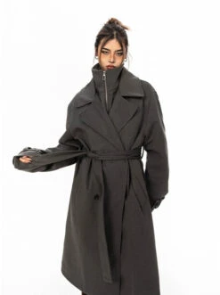 Oversized Belted Double Breasted Coat With Wide Collar 15 Oversized Belted Double Breasted Coat With Wide Collar -Modern Wear Shop c5c3909ef815a1b8139c981b47884730