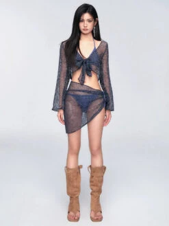 Sheer Mesh Sarong Bikini And Cover-Up Set -Modern Wear Shop c601e62058e117b3f8854998e32002f1