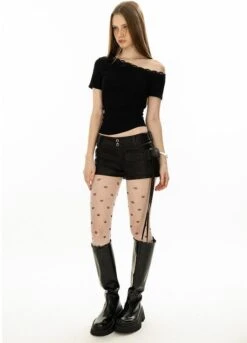 Off-Shoulder Lace Trim Crop Top -Modern Wear Shop c7e5de9b611682eb80aee68fa7fc70f4