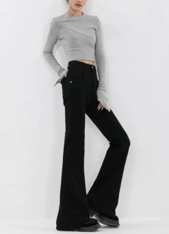 Skinny Flared Denim Jeans With Waist Stitch Detail -Modern Wear Shop c86dcf025b551a84ddeae8ed81bc9348