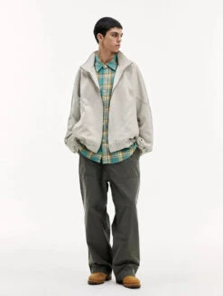 Stand Collar Zip-Up Sweatshirt Jacket With Elastic Hem 20 Stand Collar Zip-Up Sweatshirt Jacket With Elastic Hem -Modern Wear Shop c8c2dda34f55d0ad75007585cc6ce30c