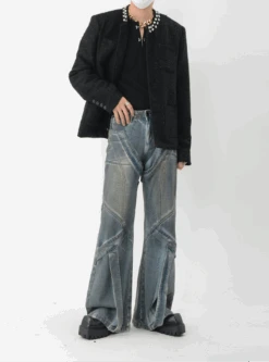 Tweed Embellished Collar Multi-Pocket Coat -Modern Wear Shop c8ce58137672080cf6be85536263ed05