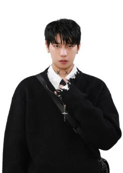 Distressed Ribbed Hem Half Cross Zip Fuzzy Sweater 19 Distressed Ribbed Hem Half Cross Zip Fuzzy Sweater -Modern Wear Shop c94e8586f8026d21c63c08735d9d69a1