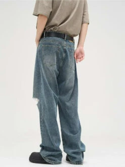 Knee Ripped Straight Fit Jeans -Modern Wear Shop c9ea01113a02528dcf07155e47021a45