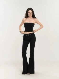 Slim Flared High-Waist Pants -Modern Wear Shop c9edc8eca87ade1785717f68e6e969de