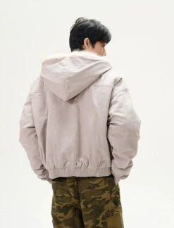 Oversized Faux Fur Collar Hooded Bomber Jacket 16 Oversized Faux Fur Collar Hooded Bomber Jacket -Modern Wear Shop ca27cd99fcb3a9931c95bf37666c0190