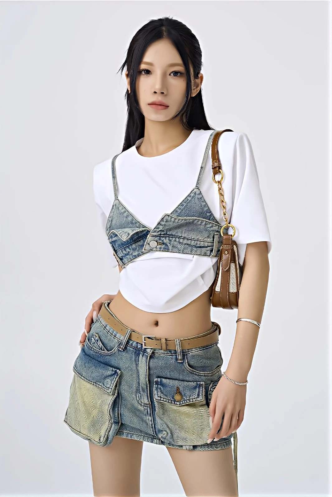 Sandblast Utility Cargo Denim Mini Skirt 3 Sandblast Utility Cargo Denim Mini Skirt - Image 3