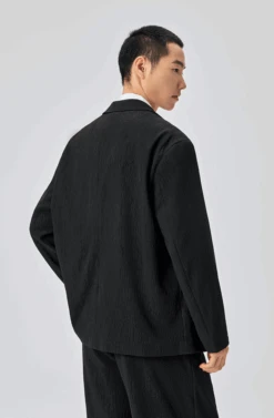 Ribbed Textured Blazer And Wide-Leg Trousers Two-Piece Set -Modern Wear Shop caccb926ada5c3f2e14e262d6e39c29f