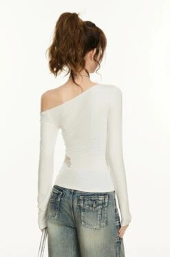 Off-Shoulder Lace Panel Long Sleeve Top 6 Off-Shoulder Lace Panel Long Sleeve Top -Modern Wear Shop caf3ff468af70a9b0b48296cbe62ce44