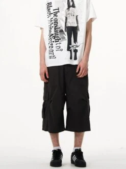 Cargo Pocket Knee-Length Capri Shorts -Modern Wear Shop cb59f90afdffcff882ca7078deb341f7