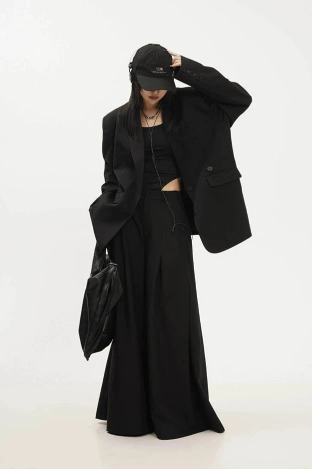 Oversized Single Breasted Blazer With Pocket Detail 11 Oversized Single Breasted Blazer With Pocket Detail - Image 11