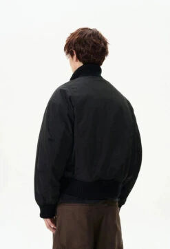 Ribbed Collar Cropped Bomber Flight Jacket -Modern Wear Shop cc508c09081f44a7a673e72419bfeaa0