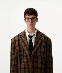 Plaid Single Breasted Boxy Suit Jacket -Modern Wear Shop cc87384fda92a88b7ebea9e59e654ed4