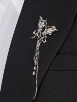 Structured Mid Crop Blazer With Metal Stud Details -Modern Wear Shop cd3385321ec454eef5ff2657ce43e635