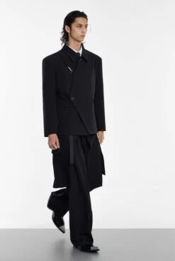 Asymmetric Button-Up And Metal Clasp Structured Blazer Jacket 16 Asymmetric Button-Up And Metal Clasp Structured Blazer Jacket -Modern Wear Shop cd52705af64ef6919b493a2ed3da8c08