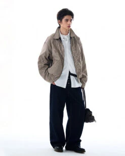 Oversized Houndstooth Reversible Zip Jacket With Elastic Trim 21 Oversized Houndstooth Reversible Zip Jacket With Elastic Trim -Modern Wear Shop ce6e2f16b40cf4e79efcbba1d43f5101