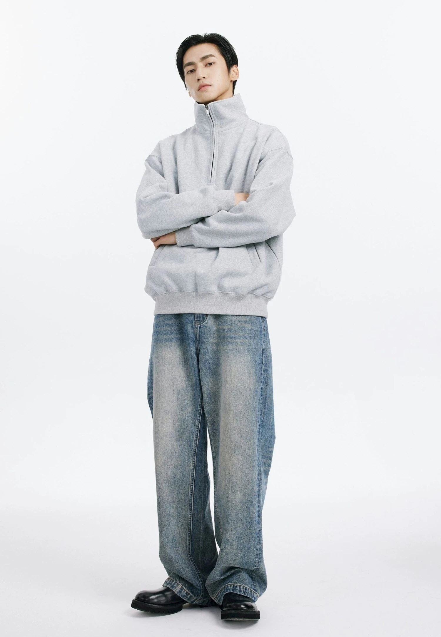 Slim Fit Quarter-Zip Cuffed Sweatshirt 9 Slim Fit Quarter-Zip Cuffed Sweatshirt - Image 9