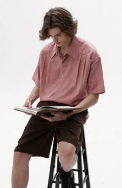 Abstract Ink Texture Short Sleeve Button Shirt -Modern Wear Shop cf59661c36af6daf26c80f5ff5e86e2b