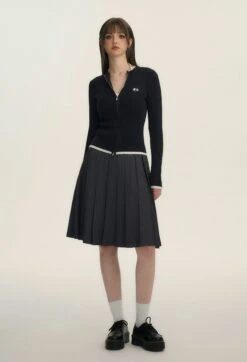 Pinstripe Pleated Short-Midi Skirt 15 Pinstripe Pleated Short-Midi Skirt -Modern Wear Shop d011283a5ff24ec3c5752fe259259025