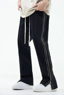 Double Side Zip Straight Pants -Modern Wear Shop d05a805c8a6219ee88f59bd62d49b3ca