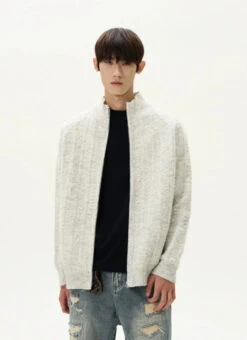 Fuzzy Ribbed Trim Mock Neck Zip Jacket 20 Fuzzy Ribbed Trim Mock Neck Zip Jacket -Modern Wear Shop d0ce08385a188a52d43ab781ee5b6ea3