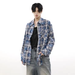 Plaid Tye-Dye Print Flannel Shirt 16 Plaid Tye-Dye Print Flannel Shirt -Modern Wear Shop d102f1a4263eb1a9ee224d518d89662d