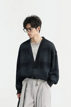 Mock Layered Gradient Ribbed V-Neck Knit Sweater 29 Mock Layered Gradient Ribbed V-Neck Knit Sweater -Modern Wear Shop d19cc7edd5001fef6f3da756c646348d 8f6fa7a7 78aa 4354 b6c2 6315c4ed51ff