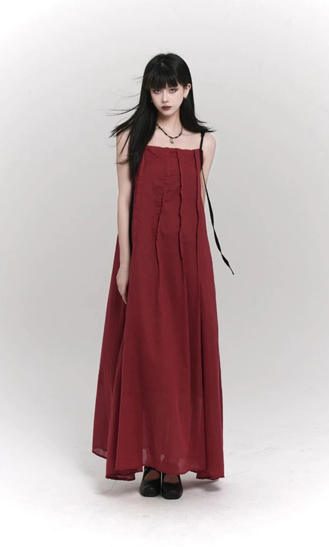 Spaghetti Strap Asymmetrical Hem Maxi Dress 2 Spaghetti Strap Asymmetrical Hem Maxi Dress - Image 2